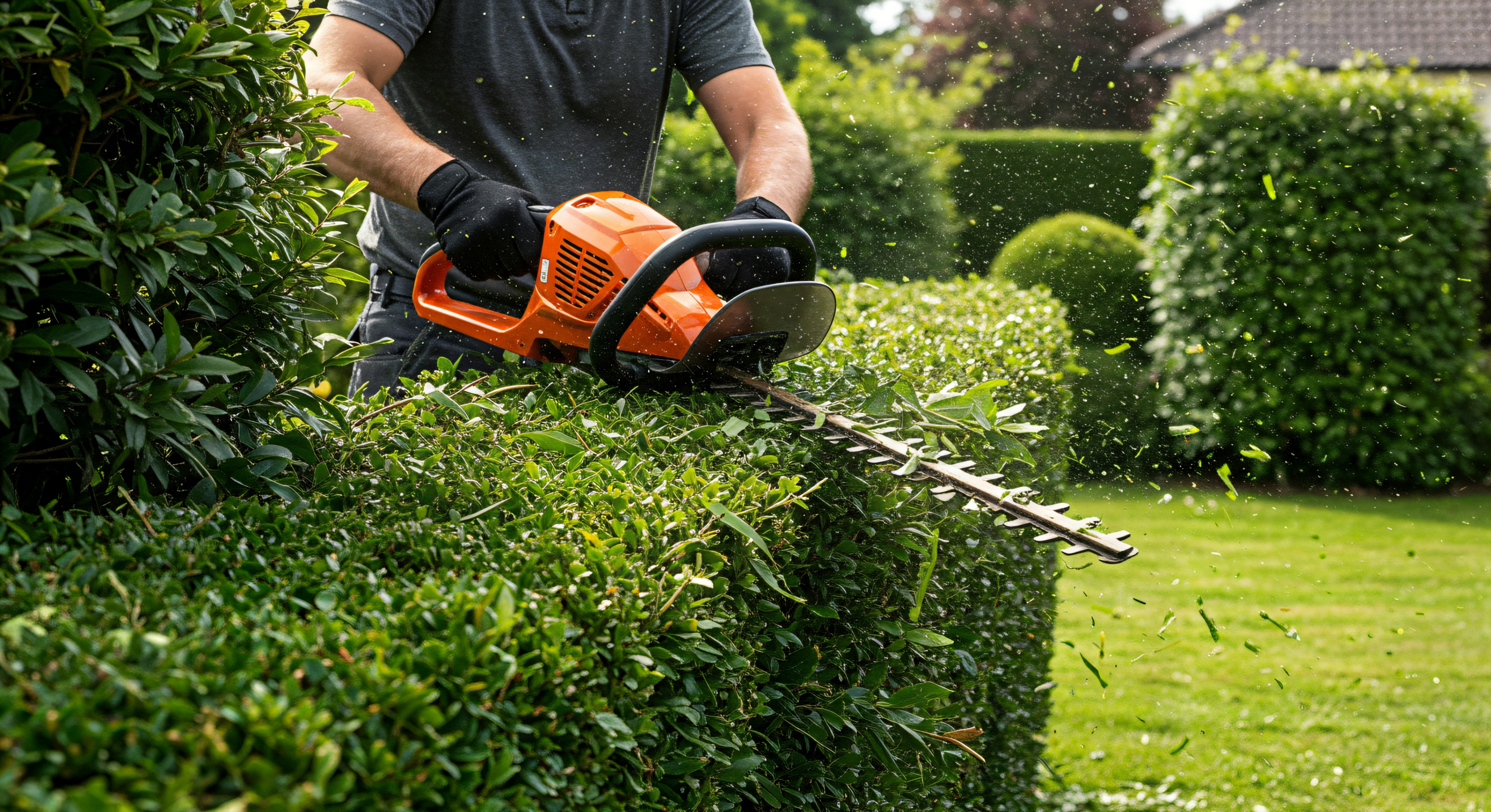 Hedge trimming service — clean sharp hedges in Perth gardens